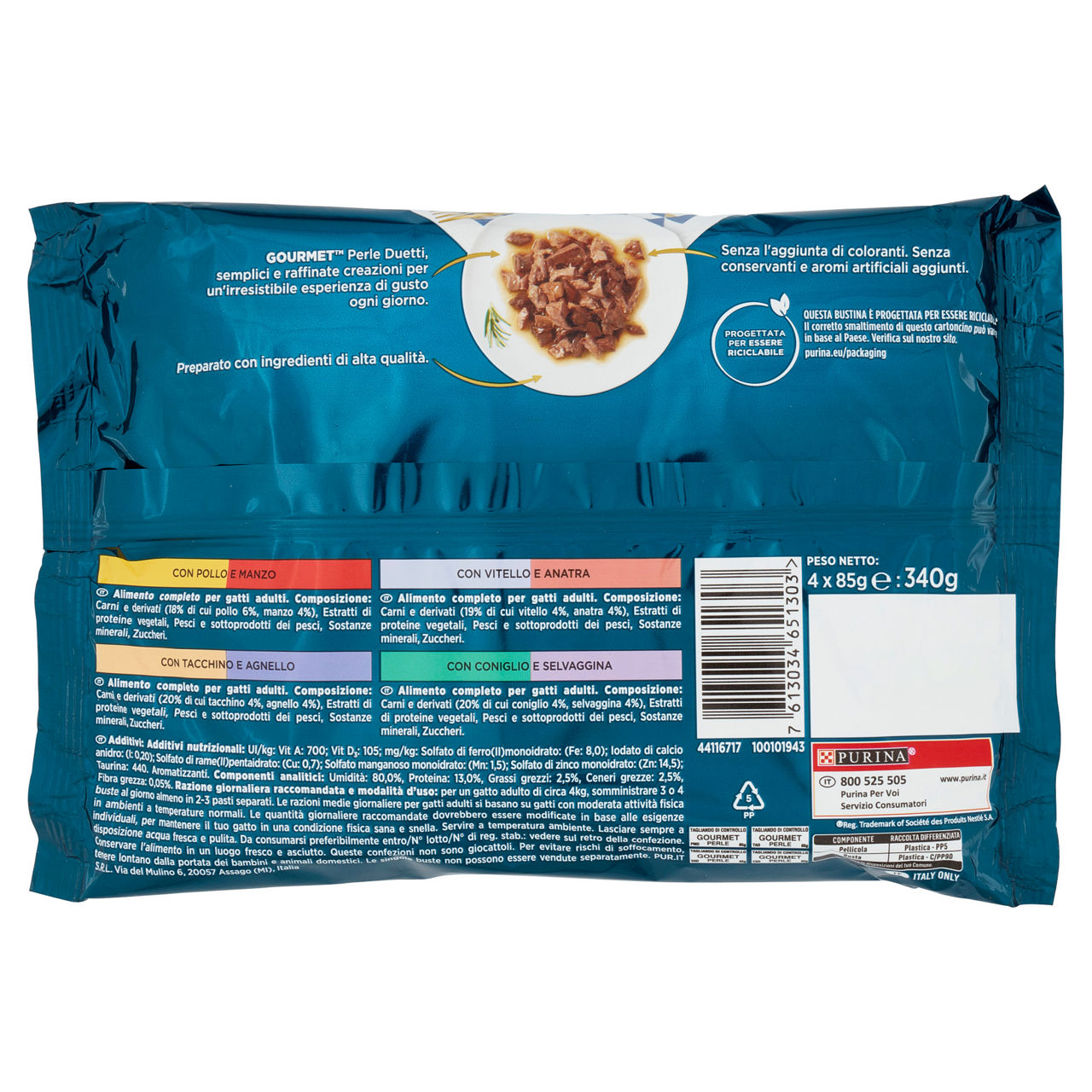 Umido gatto gourmet perle 4x85g - carni delicate - Immagine 11