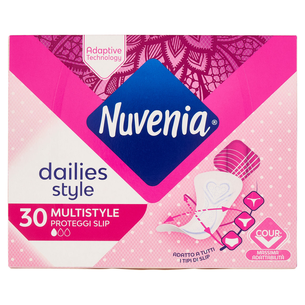 Proteggi slip nuvenia multistyle ripiegati in bustina pz. 30 - Immagine 01