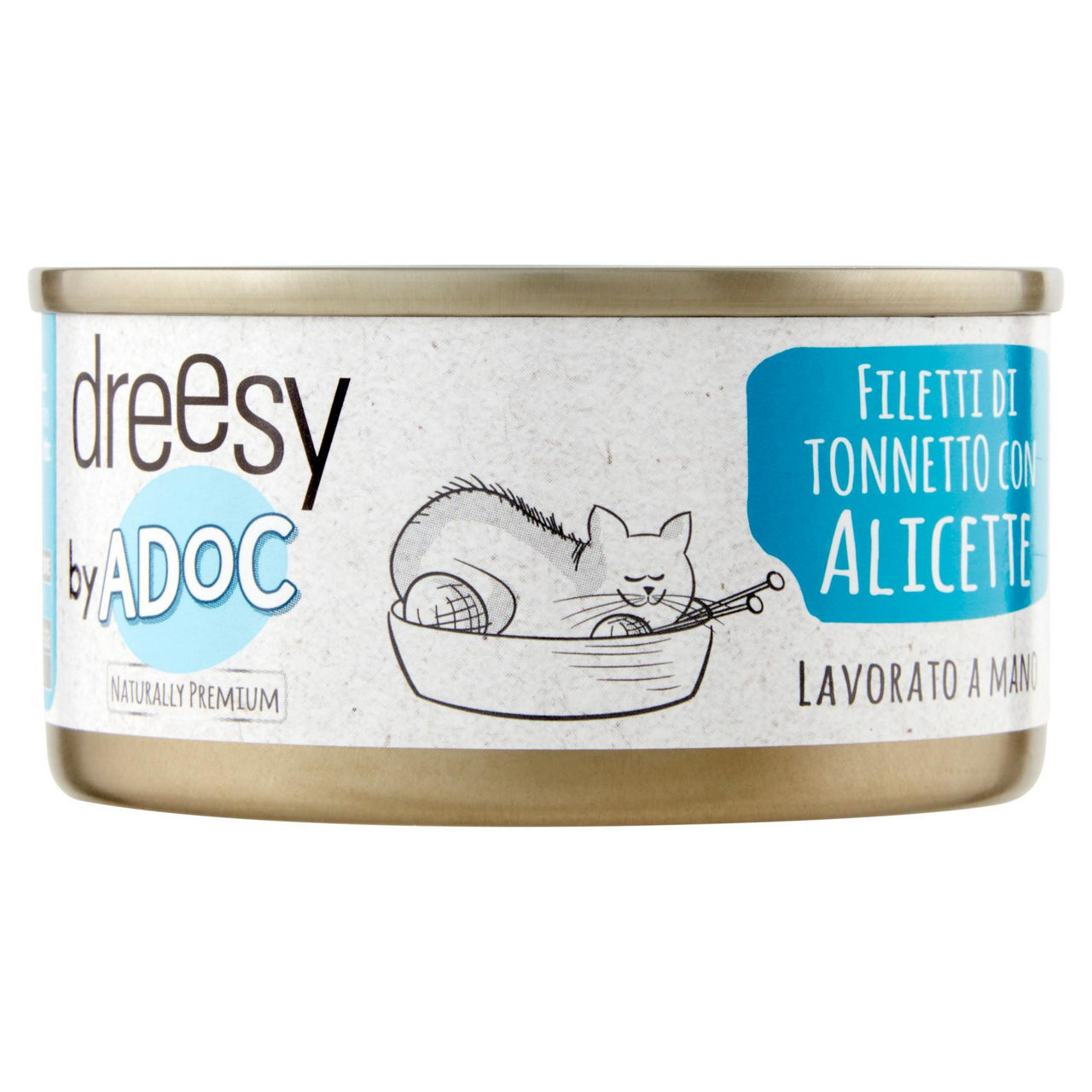 Umido gatto filetti di tonnetto con alicette 85 gr - Immagine 01