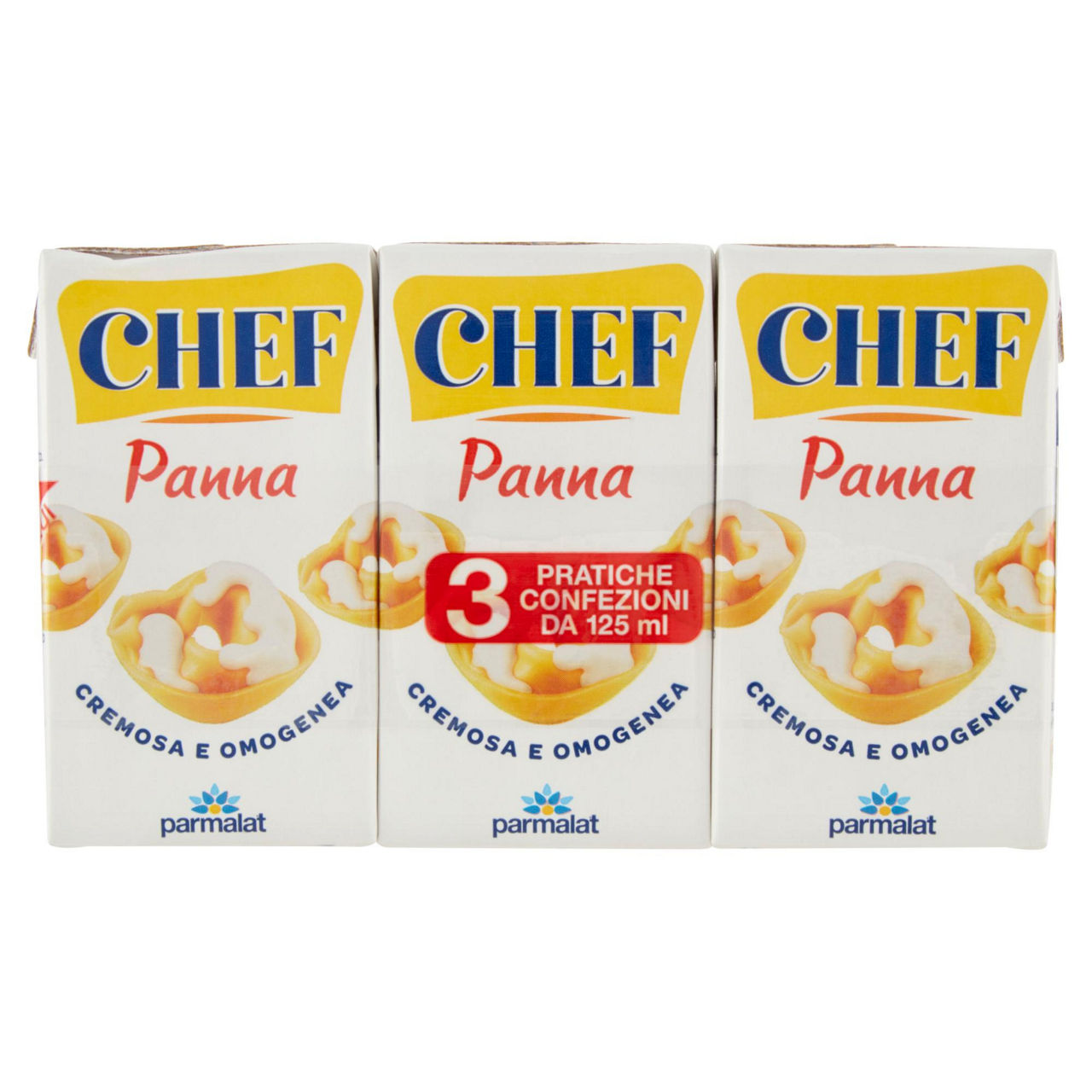 Panna da cucina cremosa mono porzioni 3 pz da 125 ml