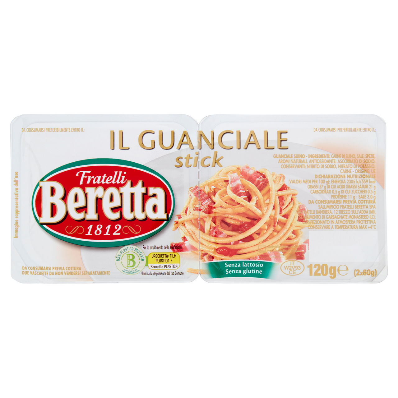 Guanciale in stick 2 pz 120 gr - Immagine 01
