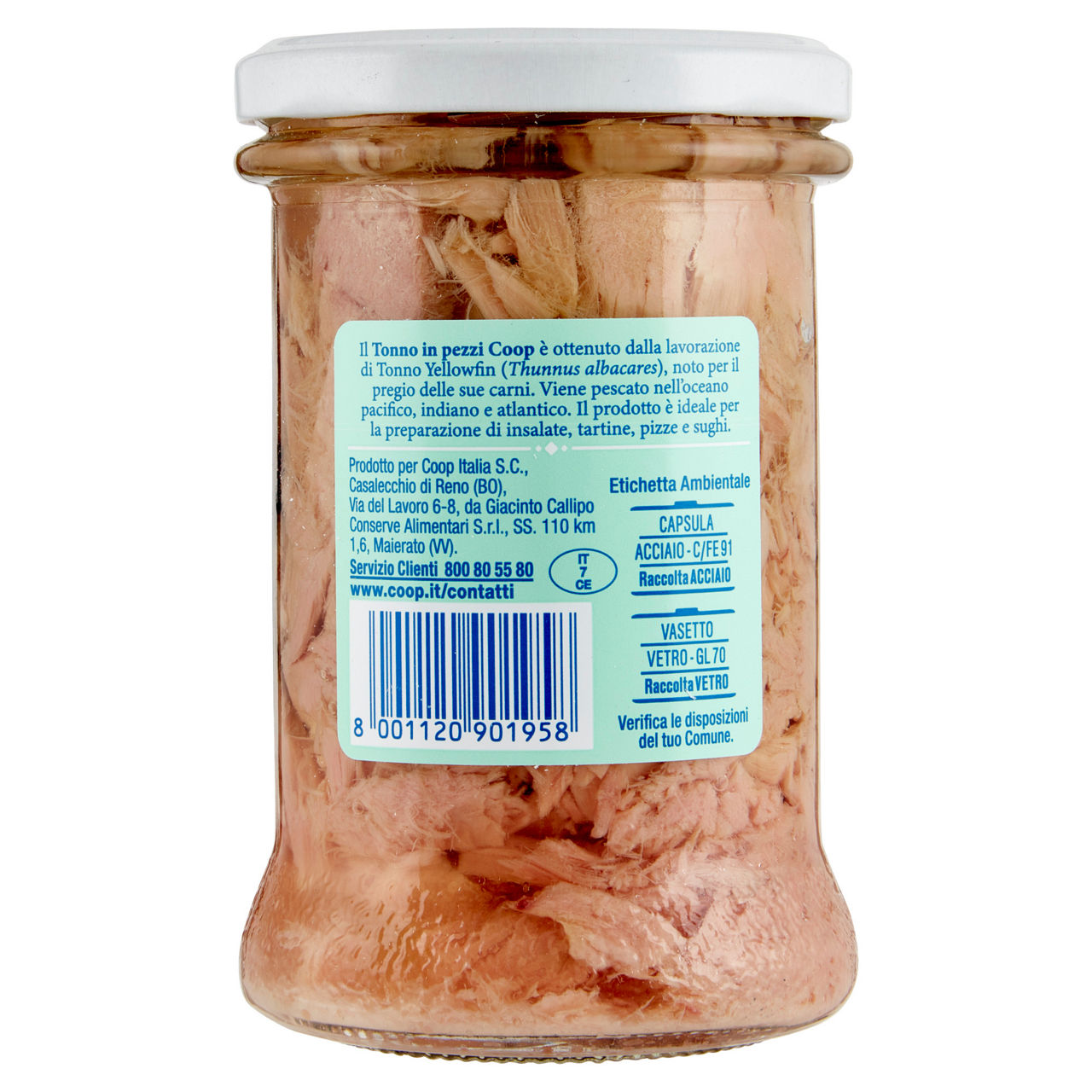 Pezzetti di tonno all'olio di oliva coop vaso vetro 300g - Immagine 31