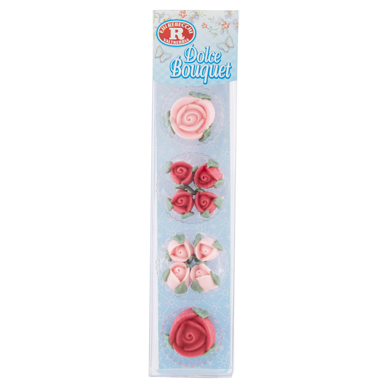Decorazione per dolci bouquet di rose in zucchero 15 gr - Immagine 01