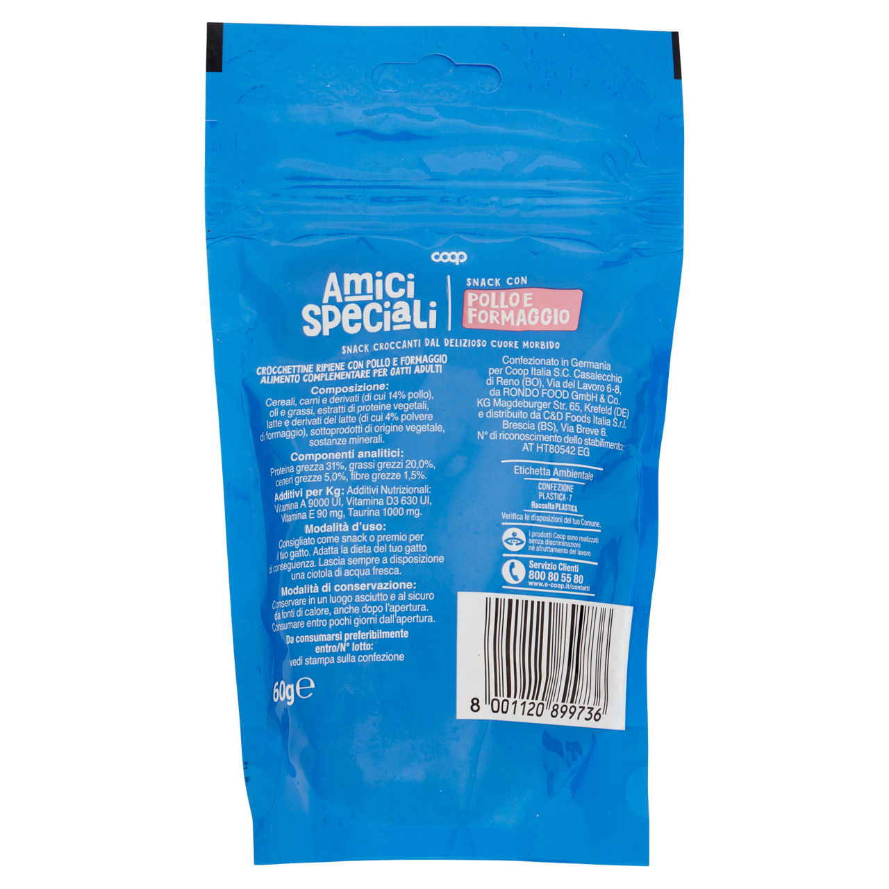Snack per gatti ripieni con pollo e formaggio 60 gr - Immagine 41
