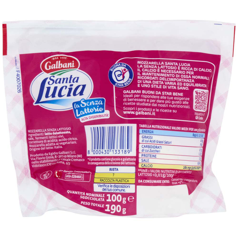 Mozzarella senza lattosio 100 gr - Immagine 21