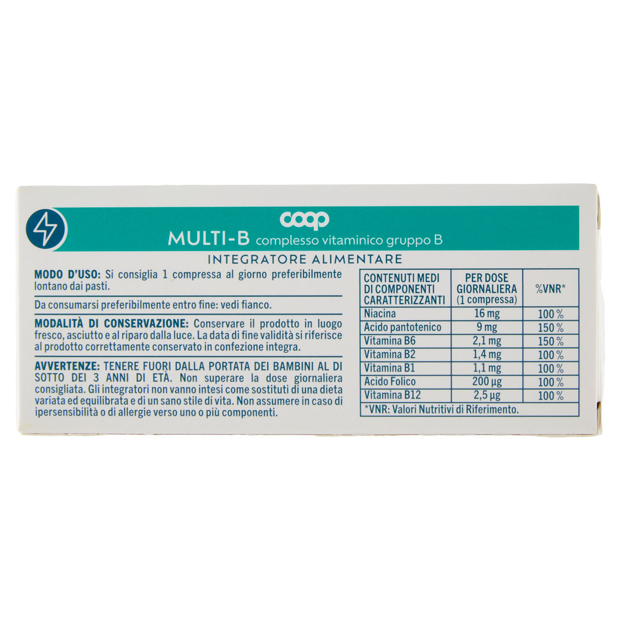 Integratore alimentare Multi-b di vitamine del gruppo B 24 compresse - Immagine 31