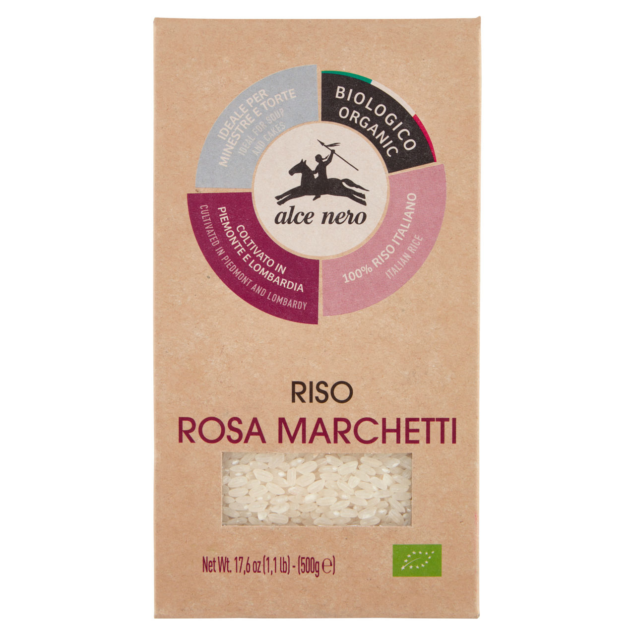 Riso rosa marchetti bio alce nero scatola gr.500 - Immagine 01