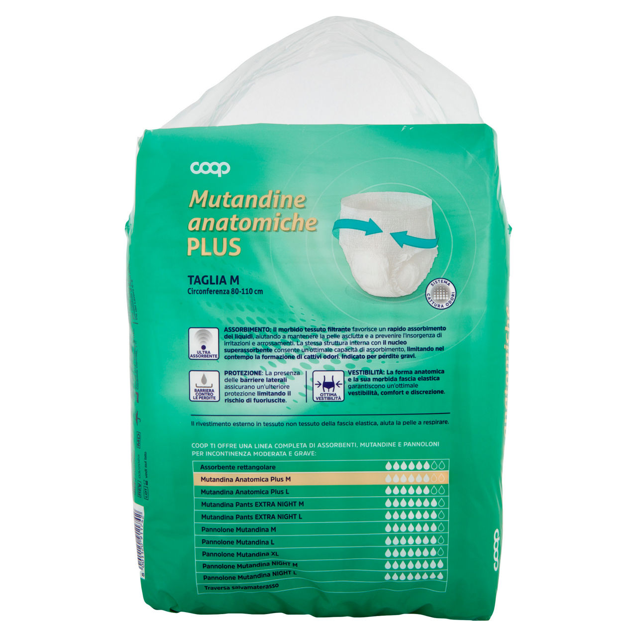 Assorbenti per incontinenza mutandina anatomica plus coop media busta pz 9 - Immagine 11