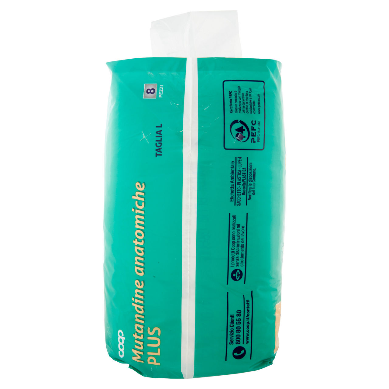 Assorbenti per incontinenza mutandina anatomica plus coop grande busta pz 8 - Immagine 11