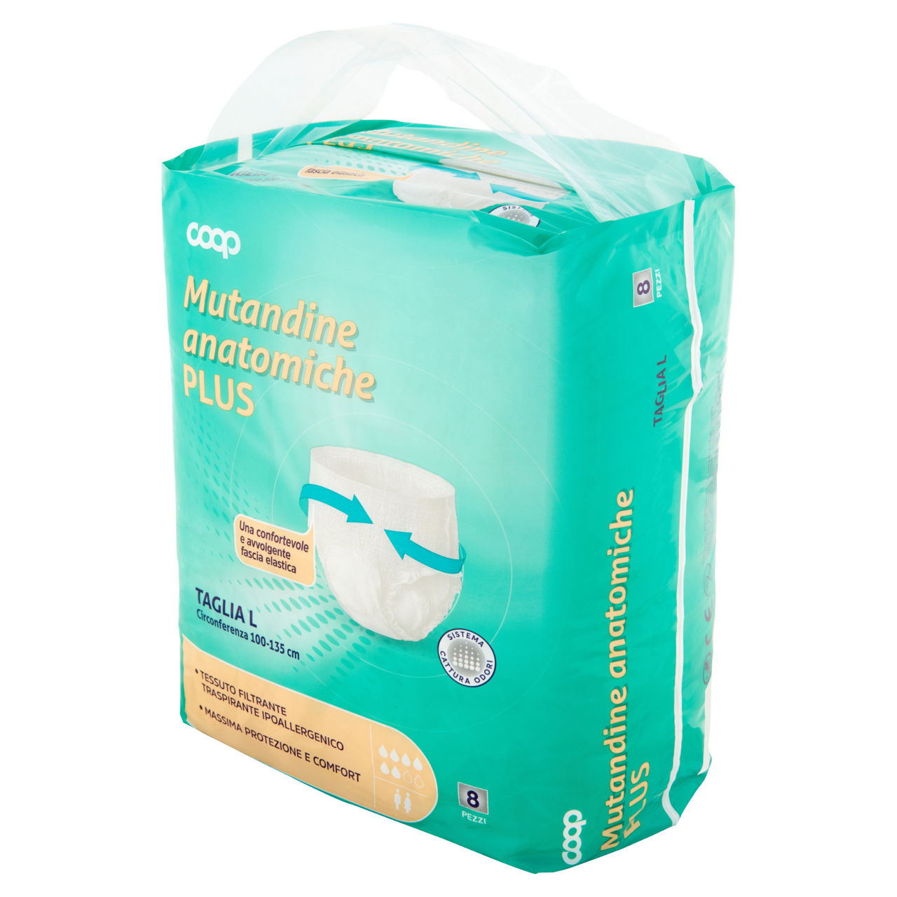 Assorbenti per incontinenza mutandina anatomica plus coop grande busta pz 8 - Immagine 31
