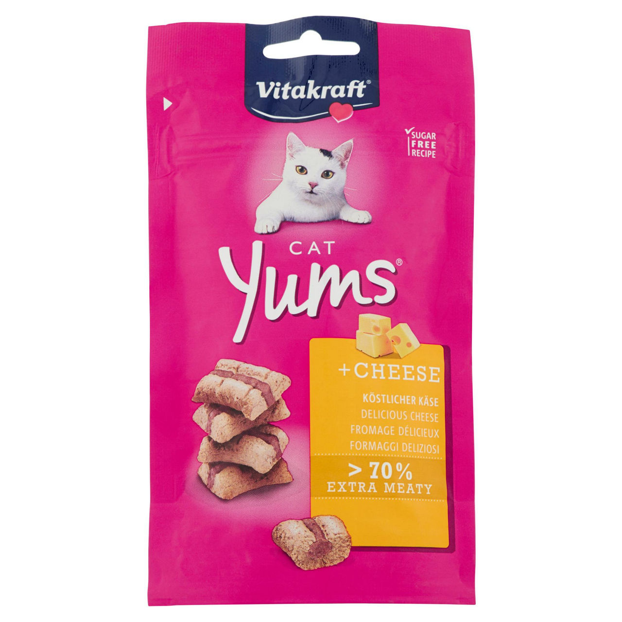 Snack per gatti con carne e formaggio 40 gr