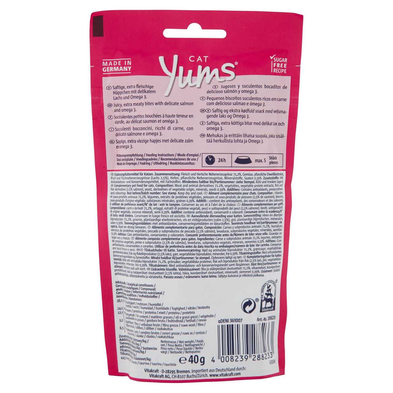 Snack per gatti con carne e salmone 40 gr - Immagine 21