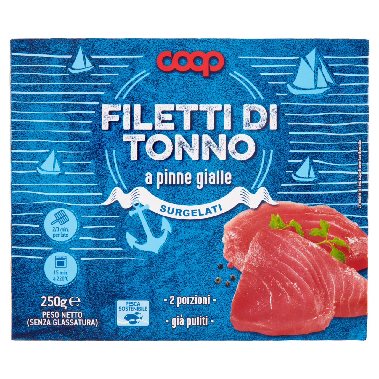 Filetti di tonno a pinne gialle surgelati 250 gr