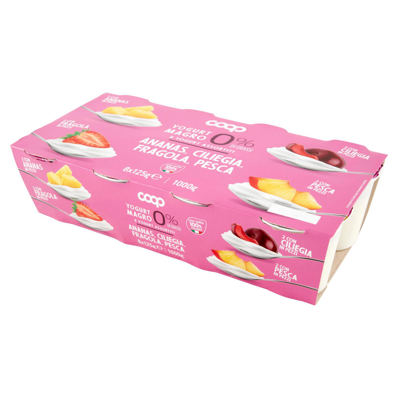 Yogurt magro pesca ananas ciliegia fragola e pesca 8 pz da 125 gr - Immagine 61