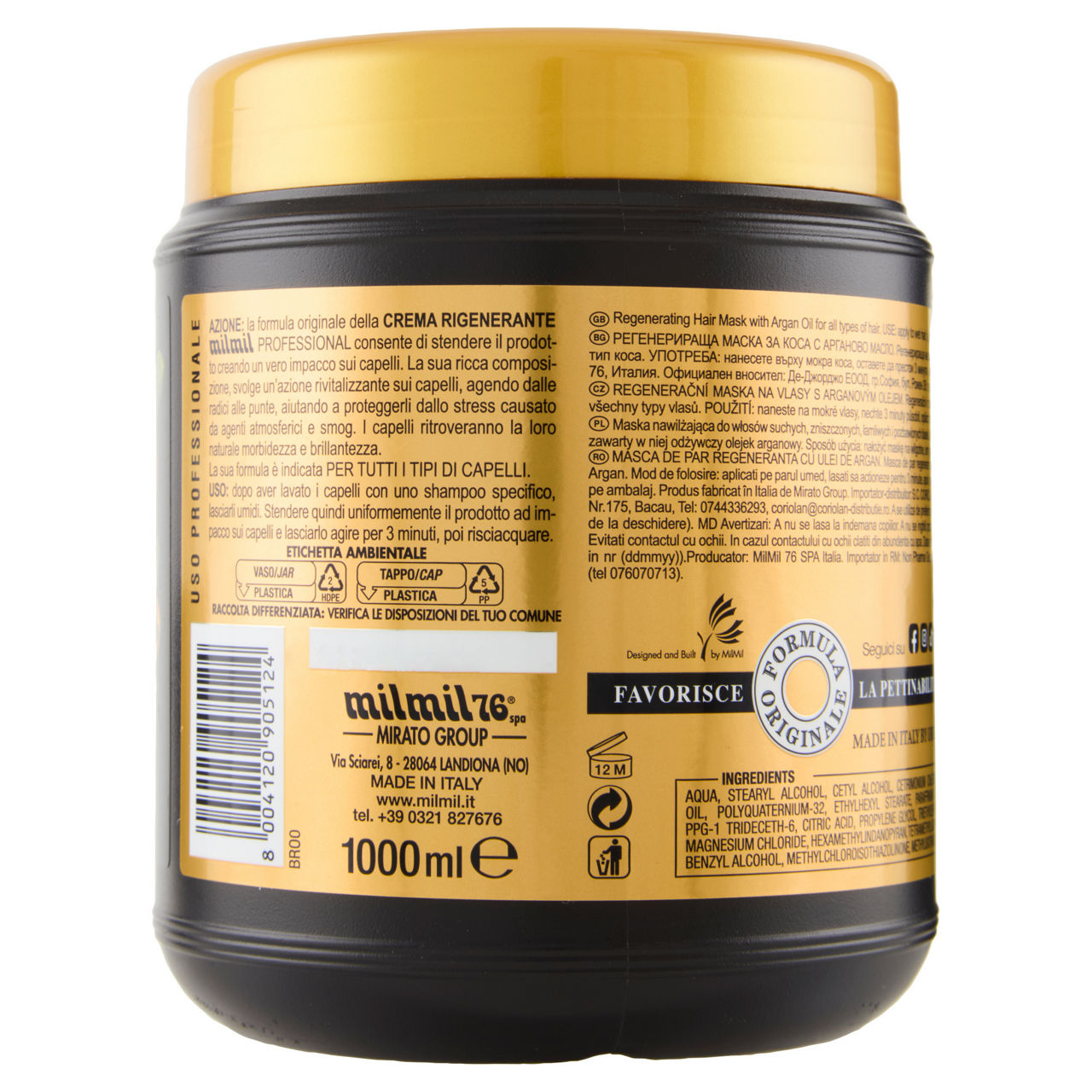 Crema capelli rigenerante all'olio di argan milmil l 1 - Immagine 41