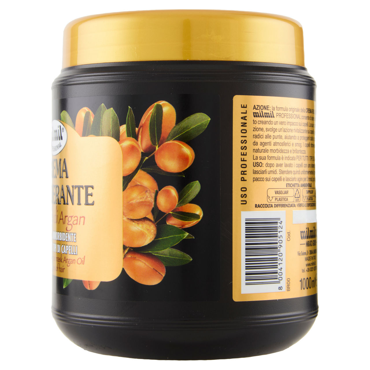 Crema capelli rigenerante all'olio di argan milmil l 1 - Immagine 21