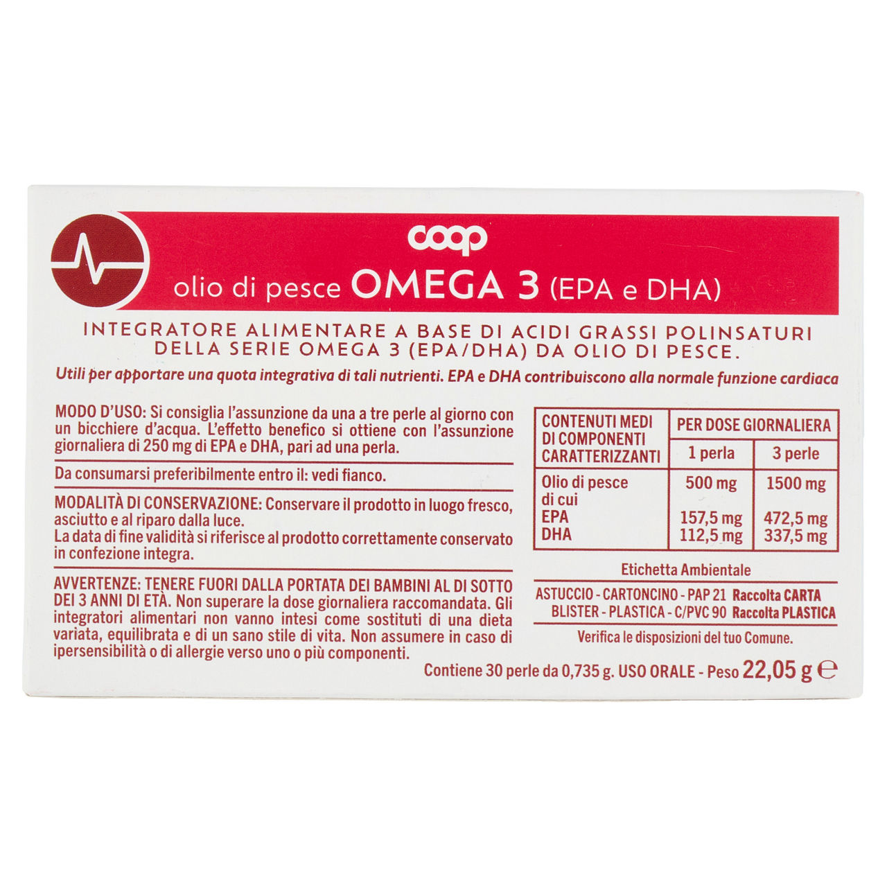 Integratore alimentare Omega 3 olio di pesce 30 perle - Immagine 51