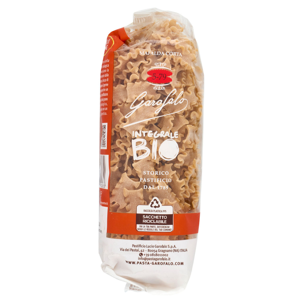 Mafalda corta n. 5-79 pasta di semola integrale di grano duro bio 500 gr - Immagine 51