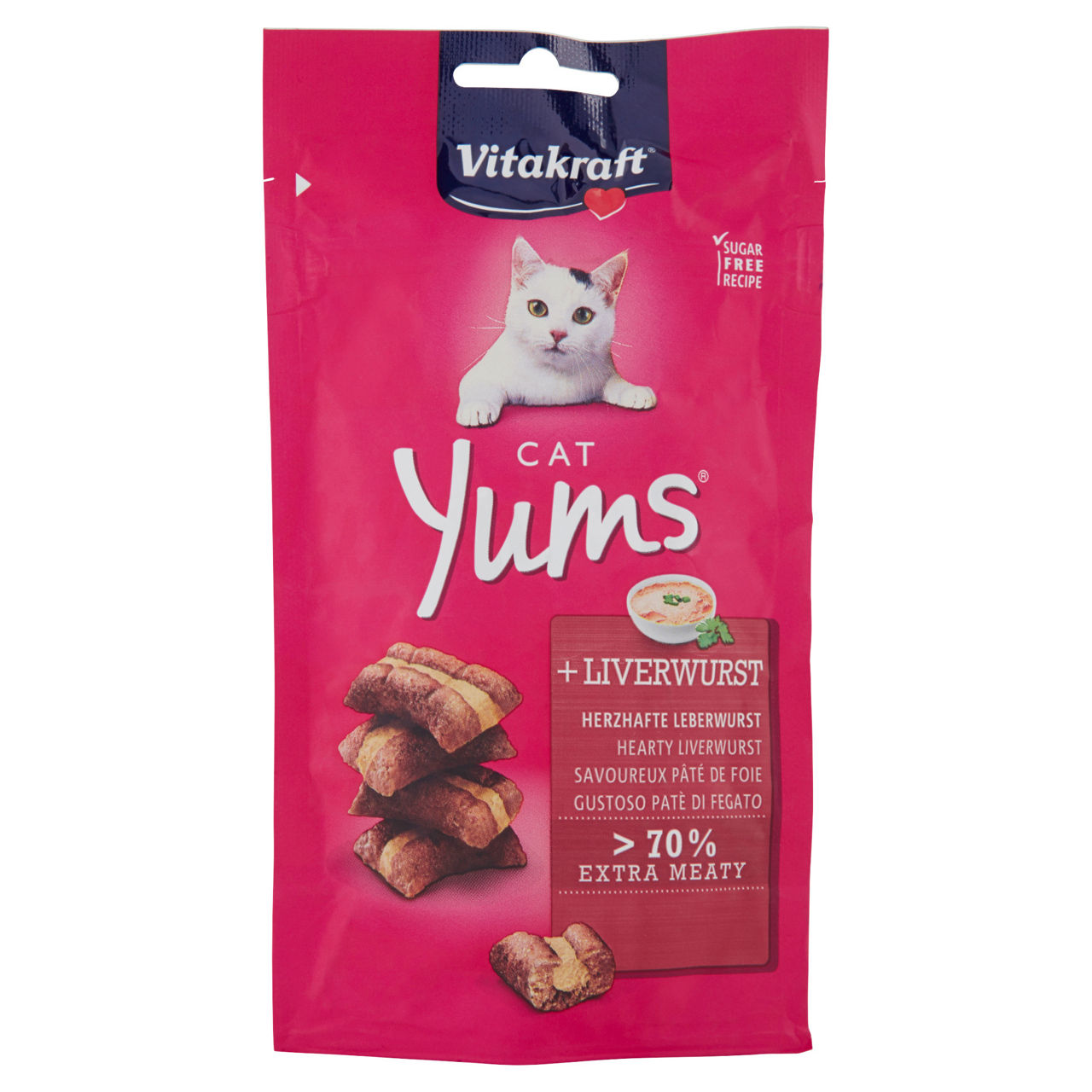 Snack per gatti con paté di fegato e salsiccia 40 gr