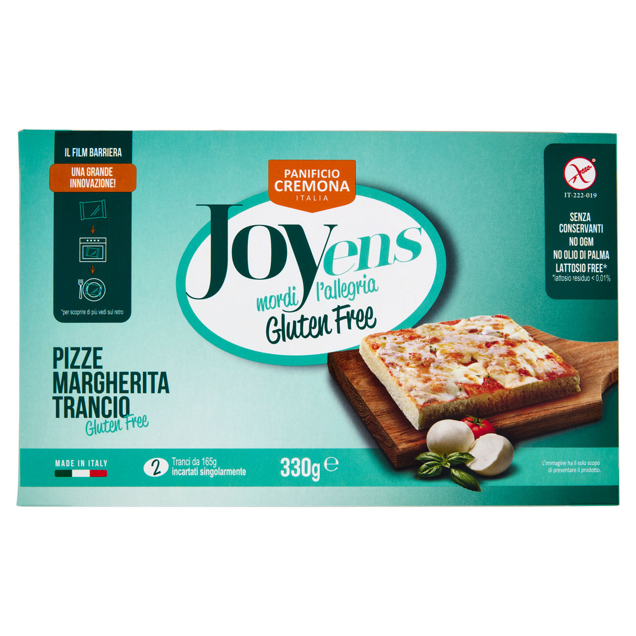 Tranci di pizza Margherita senza glutine 330 gr