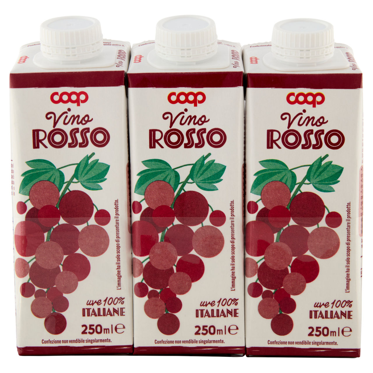 Vino rosso in brick 3 pz x 250 ml