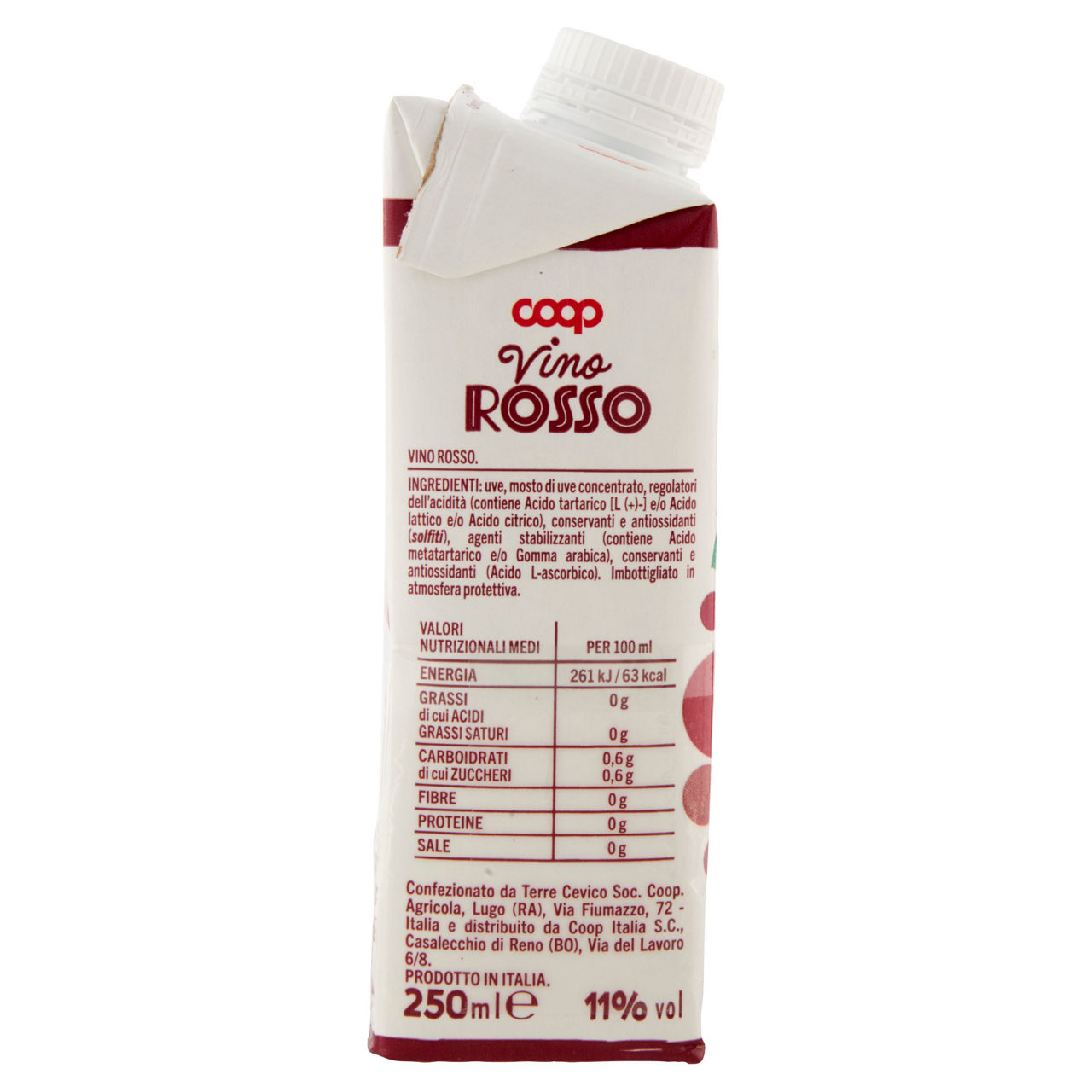 Vino rosso in brick 3 pz x 250 ml - Immagine 11