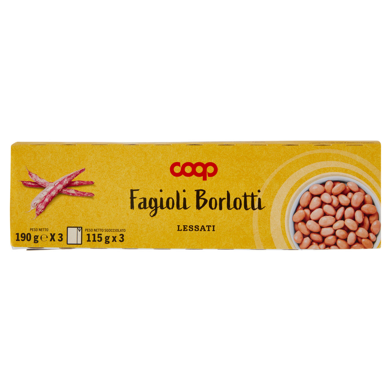 Fagioli borlotti lessati coop combisafe g.115x3
