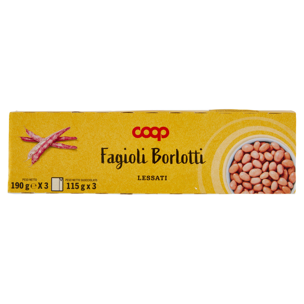 Fagioli borlotti lessati coop combisafe g.115x3 - Immagine 51