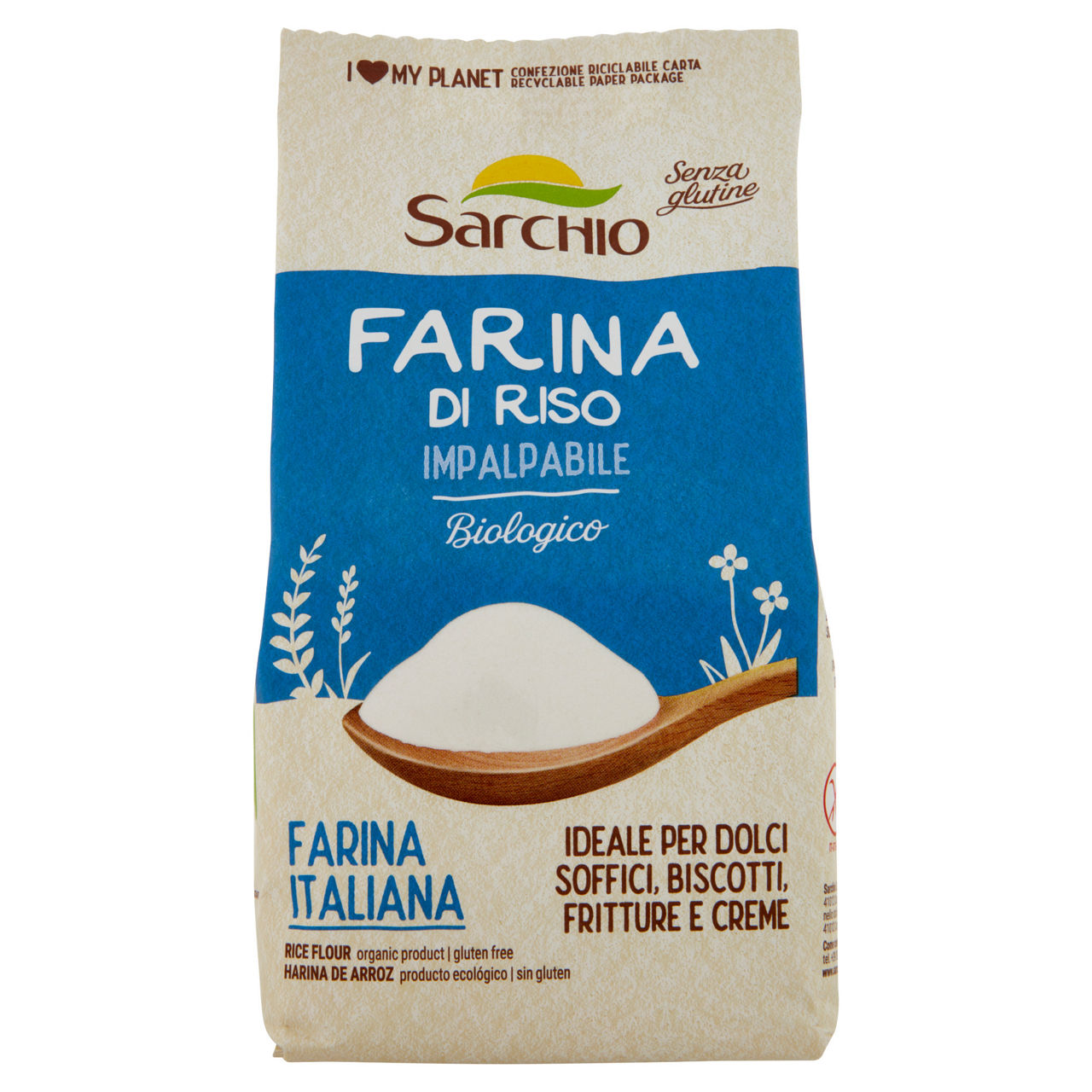 Farina di riso impalpabile senza glutine bio 500 gr - Immagine 01