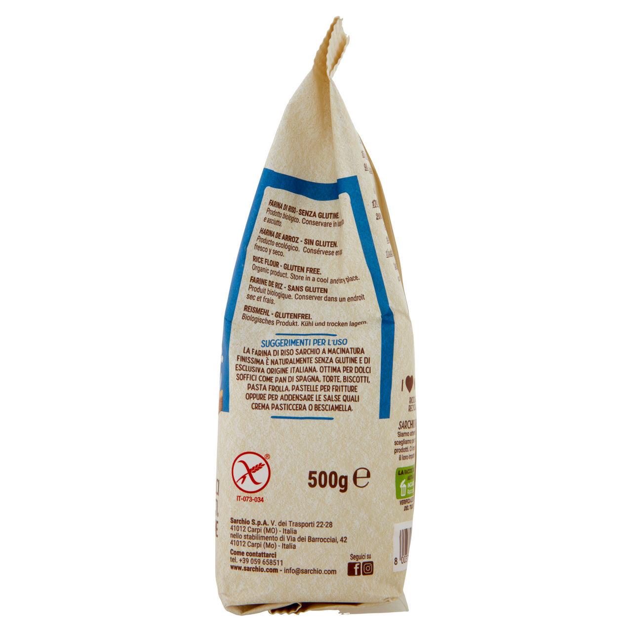 Farina di riso impalpabile senza glutine bio 500 gr - Immagine 11