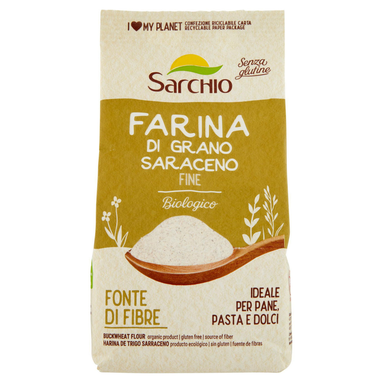 Farina grano saraceno fine senza glutine bio 500 gr - Immagine 01