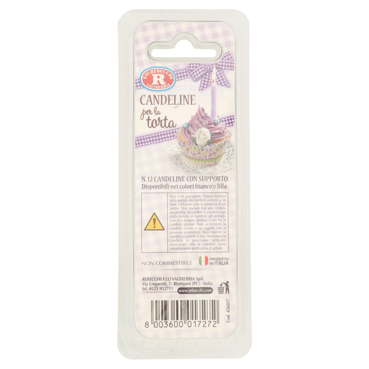 Candeline bianche con supporto per torta 12 pz - Immagine 21