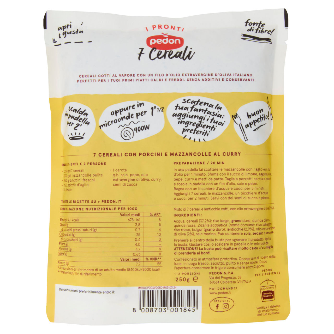 Sette cereali cotti a vapore 250 gr - Immagine 41