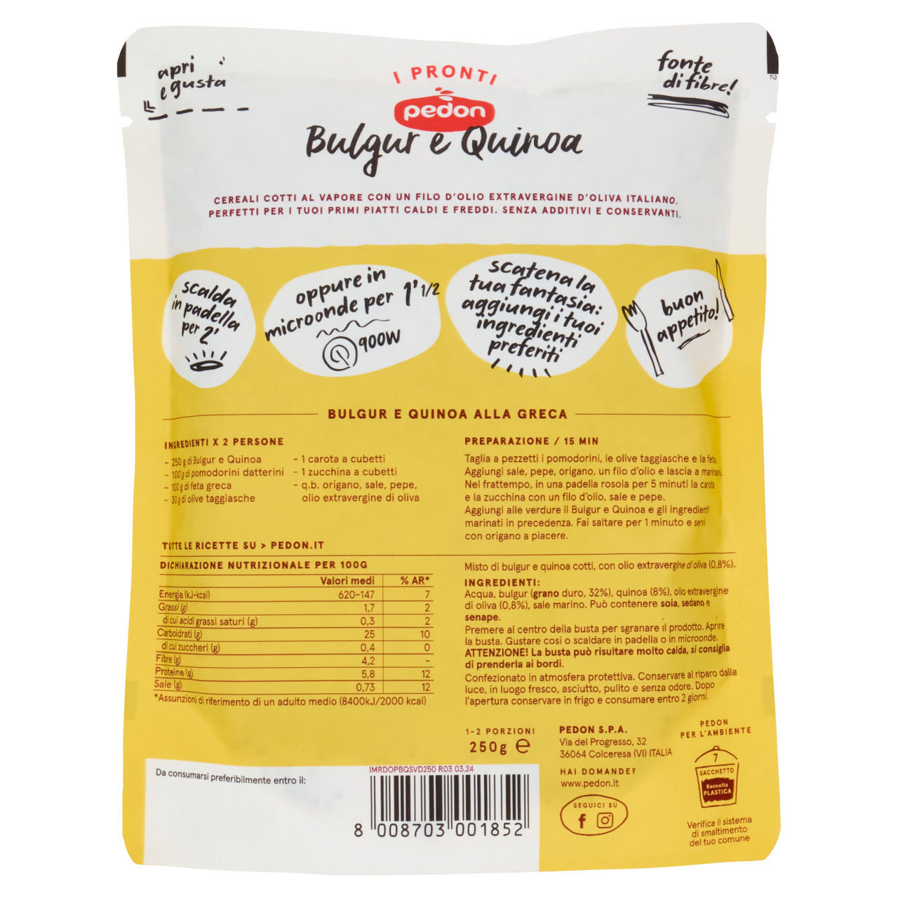 Bulgur e quinoa cotti a vapore 250 gr - Immagine 31