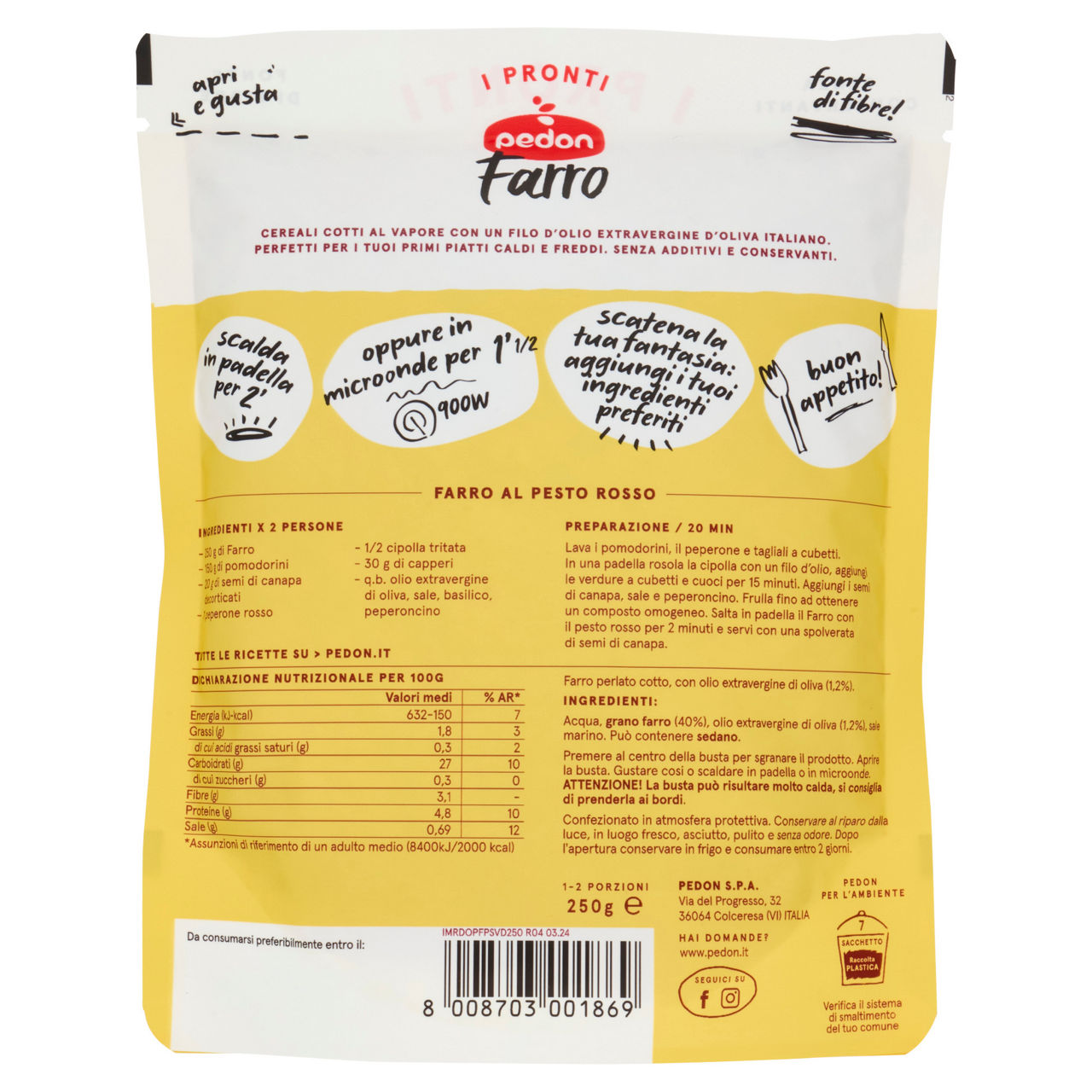 Farro cotto a vapore 250 gr - Immagine 51