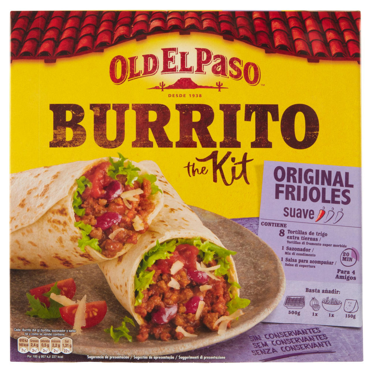 Kit per burritos original frijoles 510 gr - Immagine 01