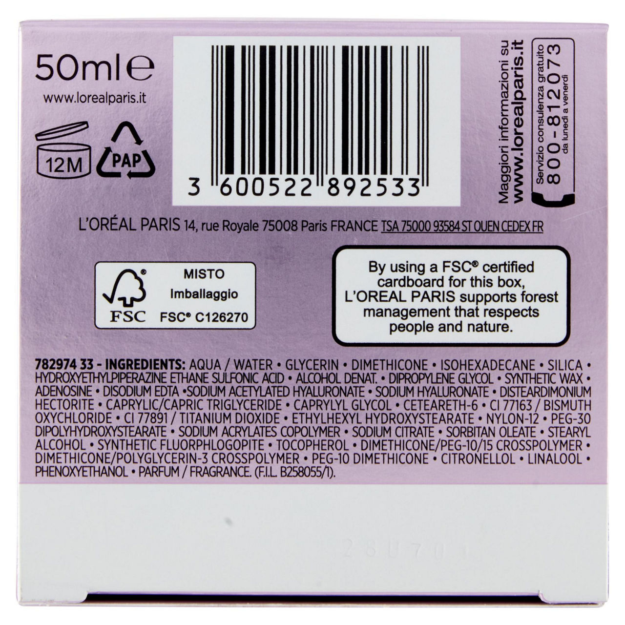 Crema viso giorno anti rughe filler 50 ml - Immagine 31