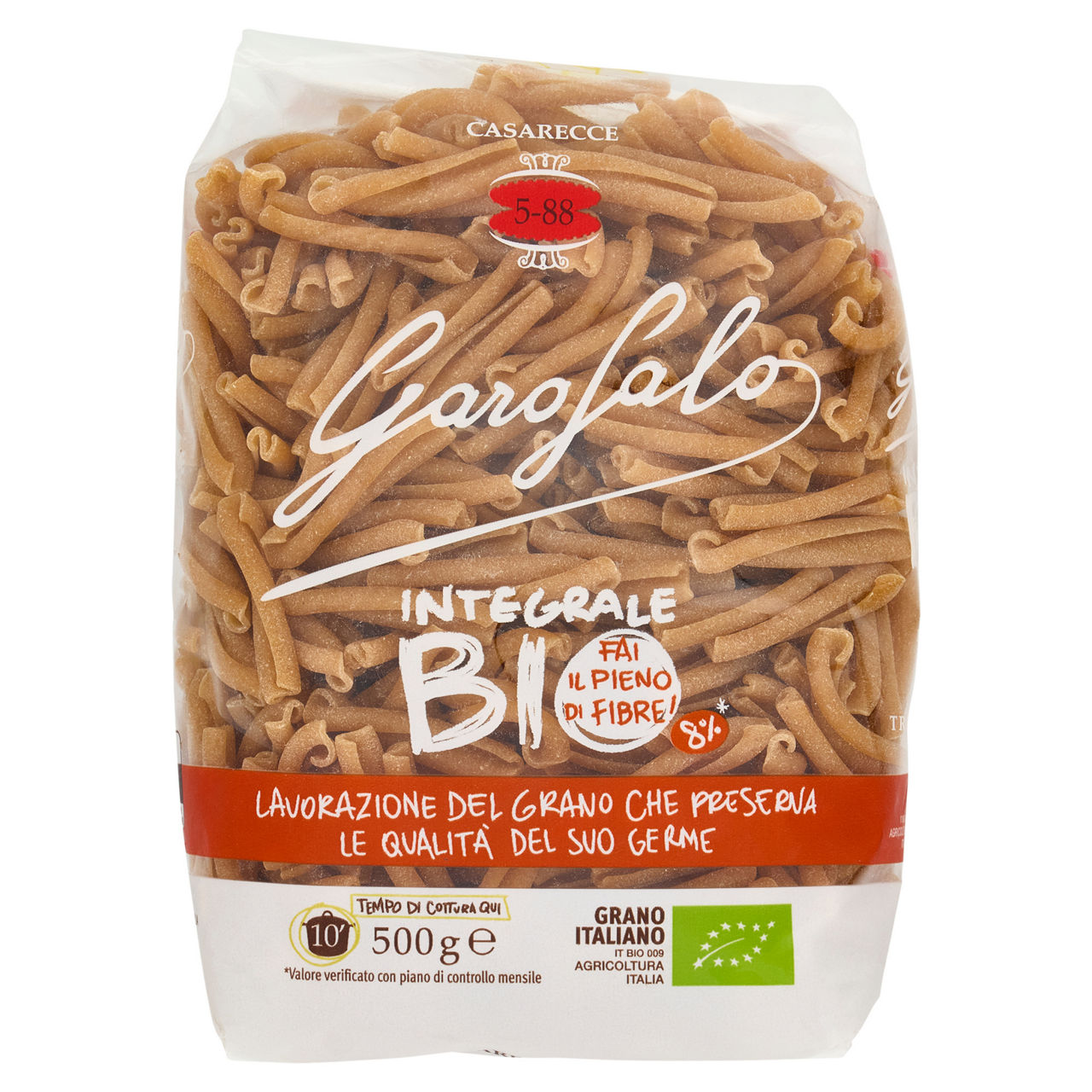 Casarecce n. 5-88 pasta di semola integrale di grano duro bio 500 gr