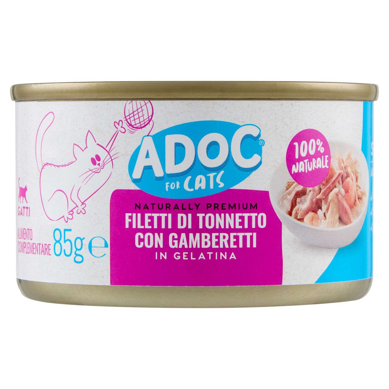 Umido per gatti filetti di tonnetto con gamberetti 100 gr