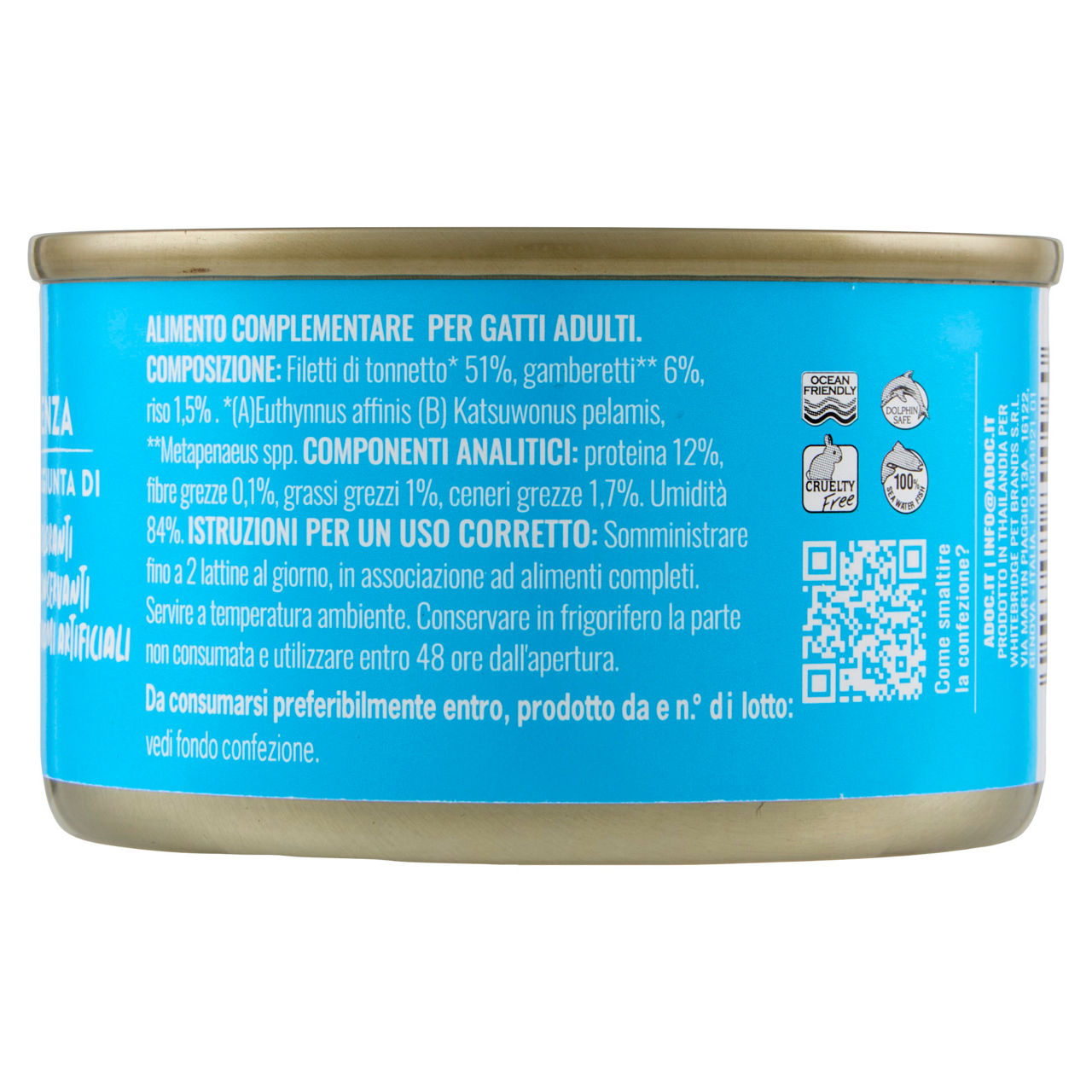 Umido per gatti filetti di tonnetto con gamberetti 100 gr - Immagine 51