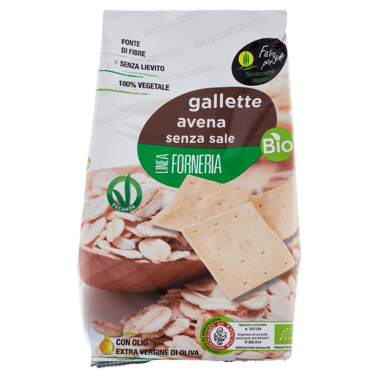 Gallette di avena senza sale 200 gr - Immagine 01