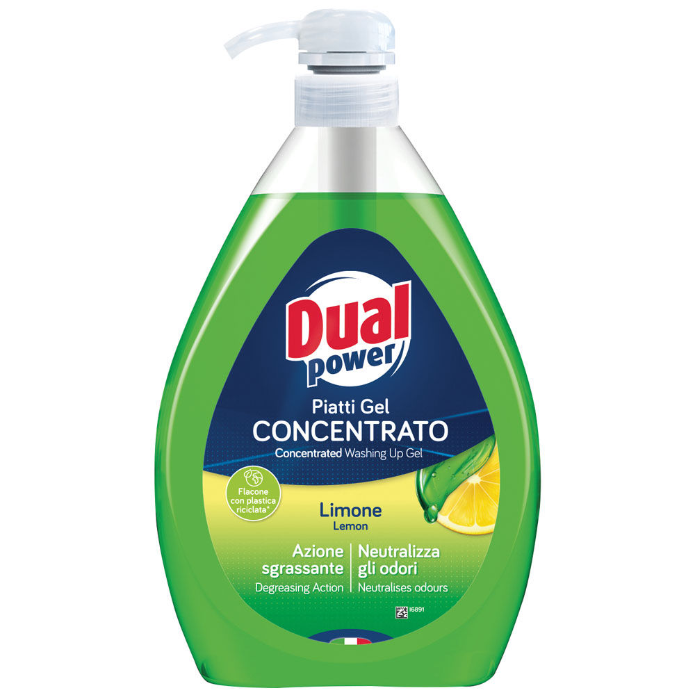 Detersivo piatti gel limone con erogatore 1 lt - Immagine 01