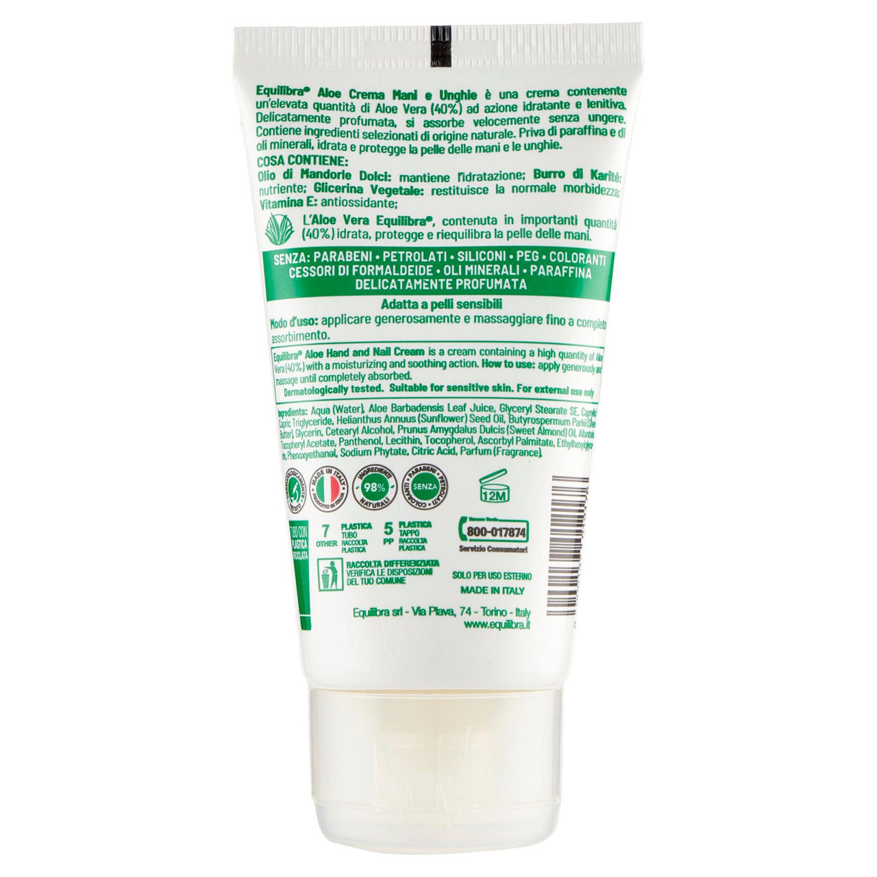 Crema mani e unghie idratante protettiva aloe 75 ml - Immagine 11
