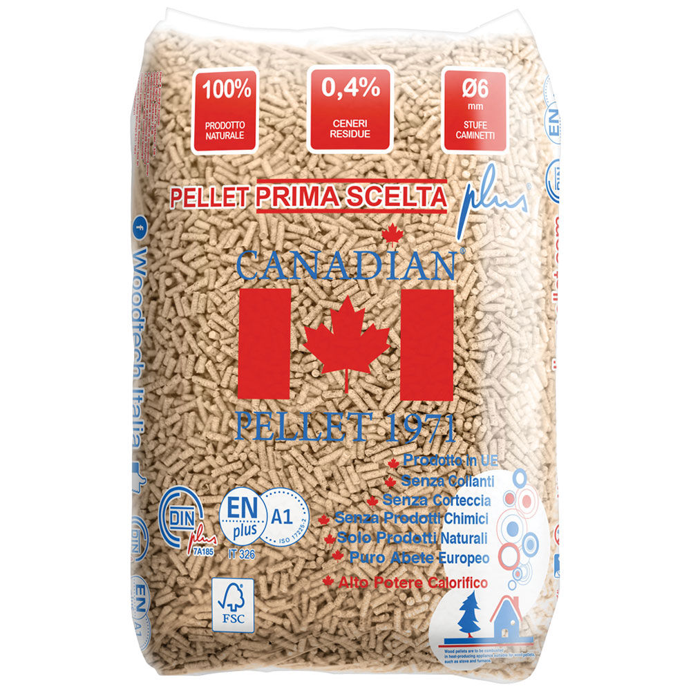 Pellet Canadian 100% abete 15 kg 