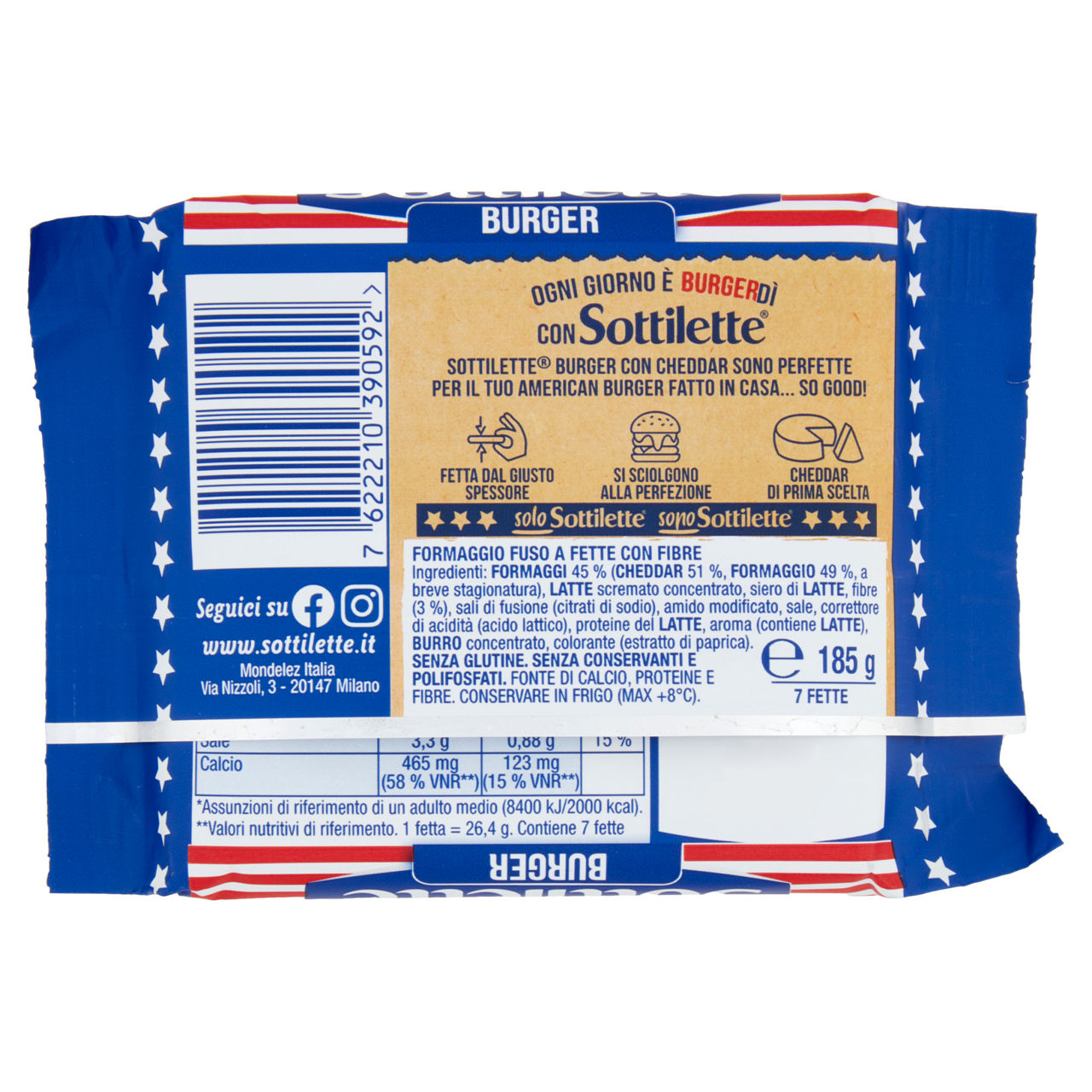 Formaggio fuso con Cheddar a fette 185 gr - Immagine 11