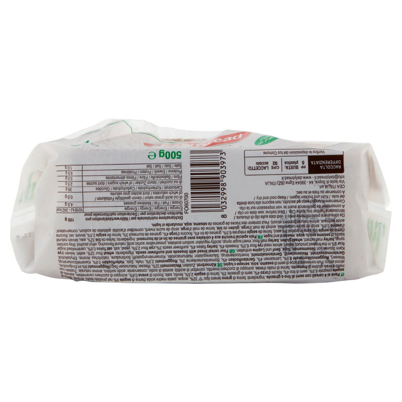 Pane 4 cereali daily bread sacchetto gr.500 - Immagine 21