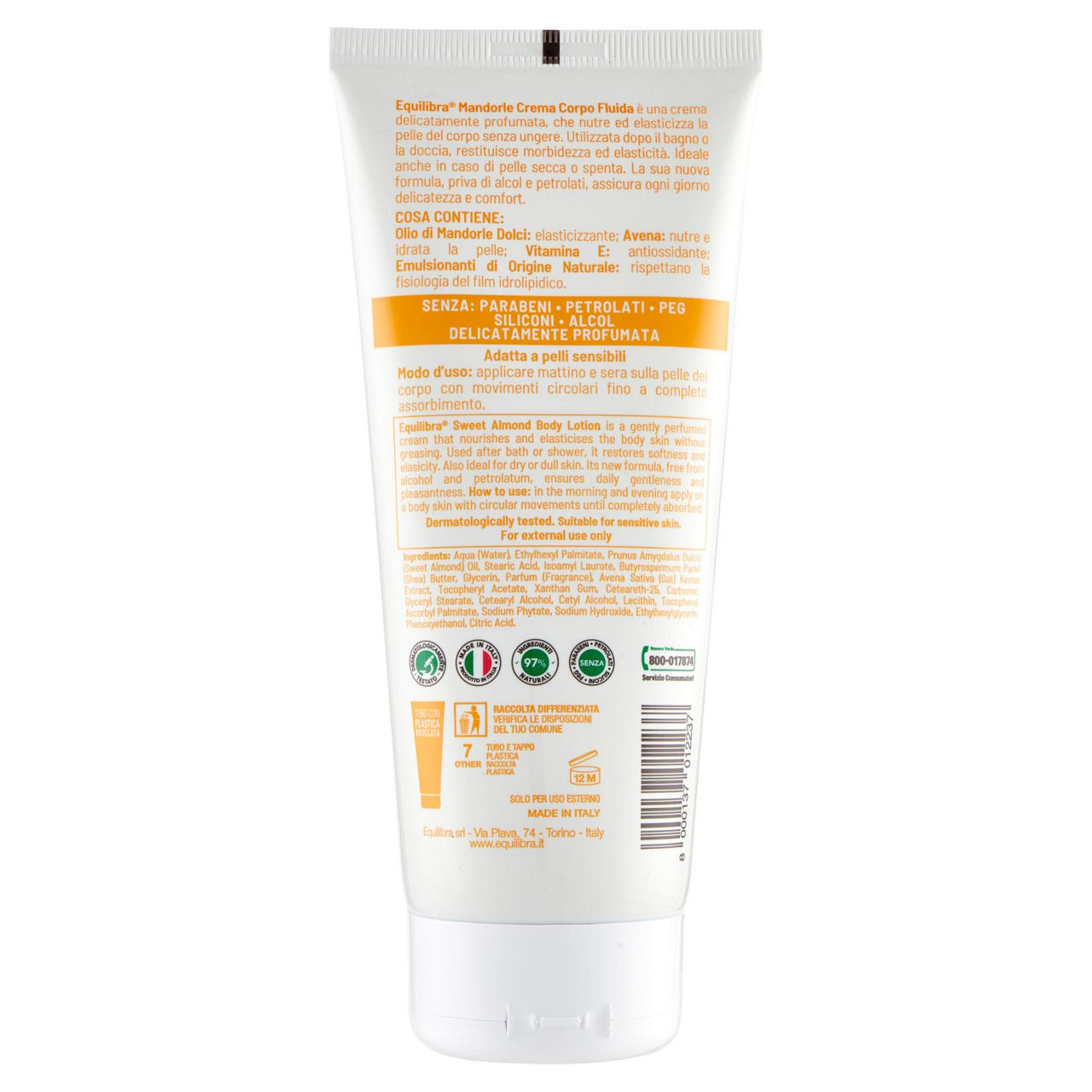 Crema fluida corpo mandorle equilibra 200 ml - Immagine 31