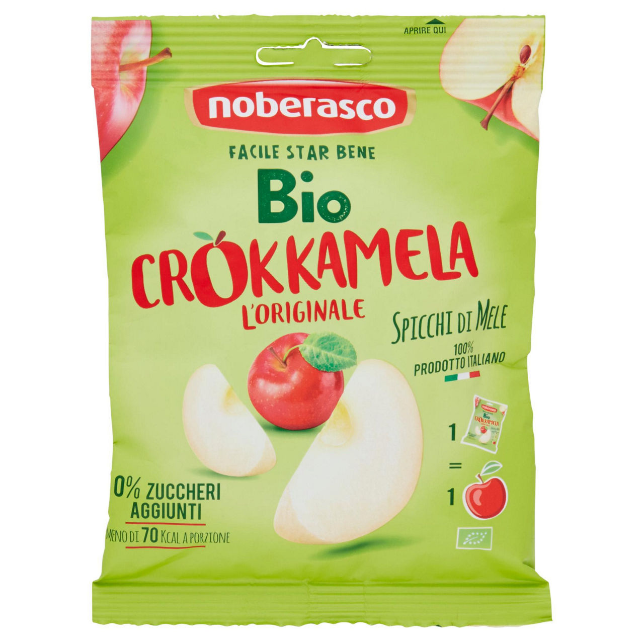 Spicchi essiccati di mela bio 20 gr