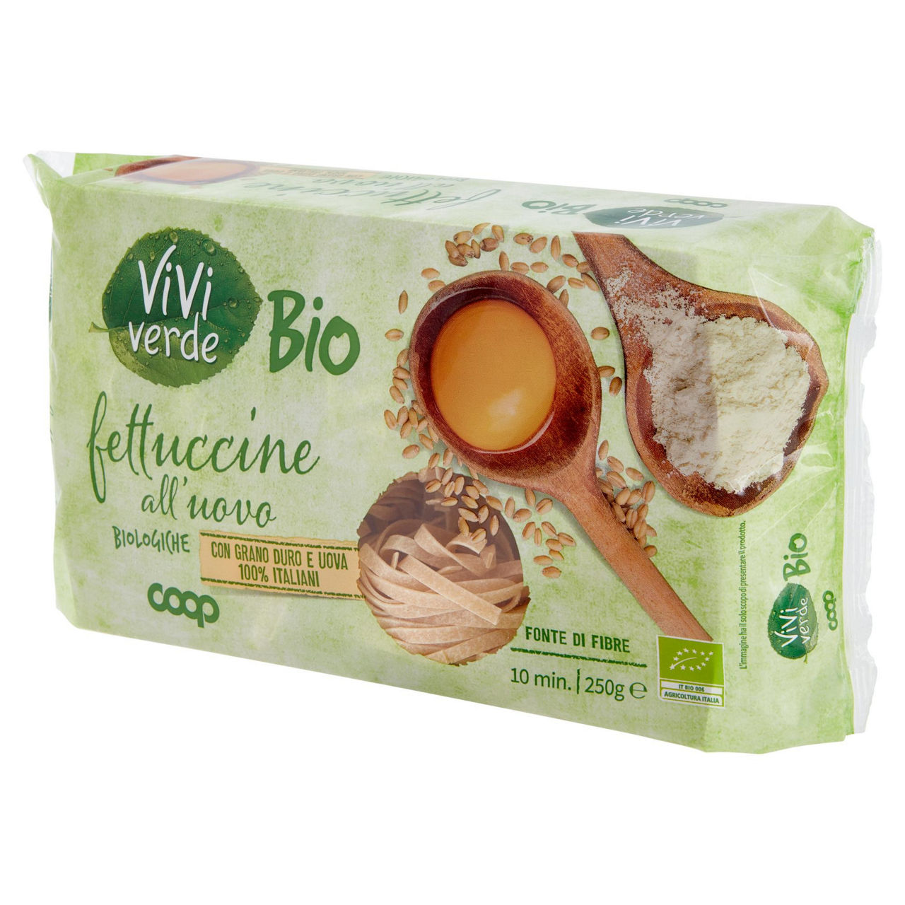 Fettuccine all'uovo biologiche vivi verde 250 g - Immagine 11