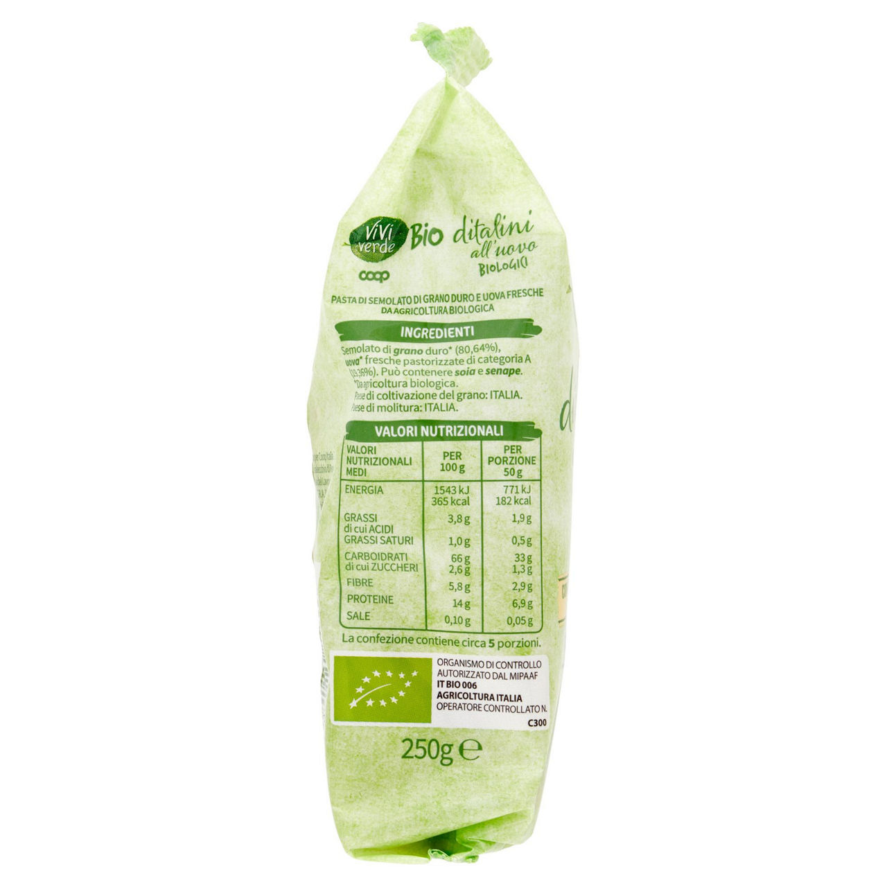 Ditalini pasta all'uovo bio 250 gr - Immagine 41